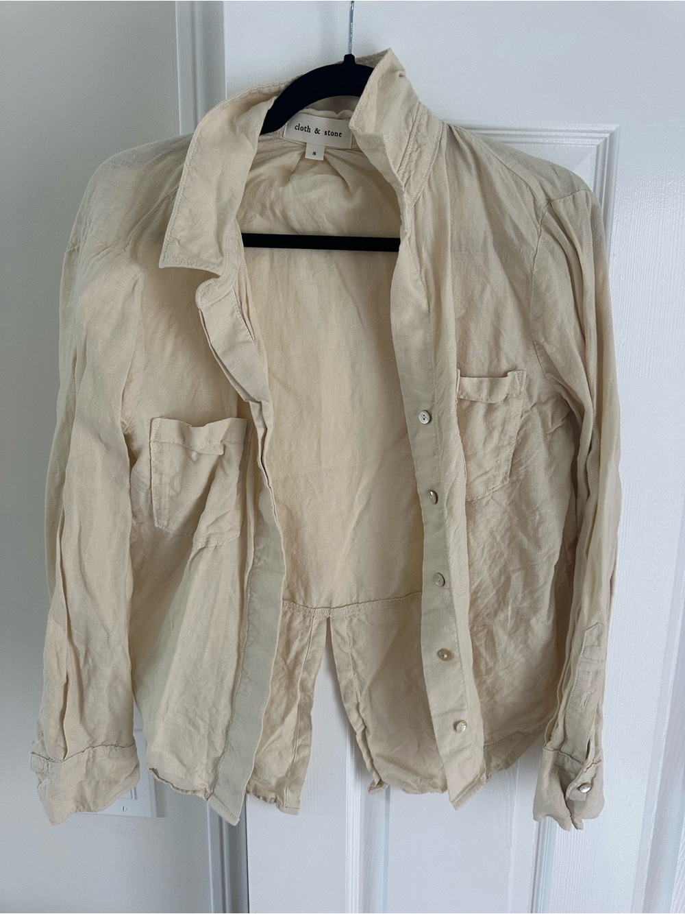 Cloth and stone linen button down